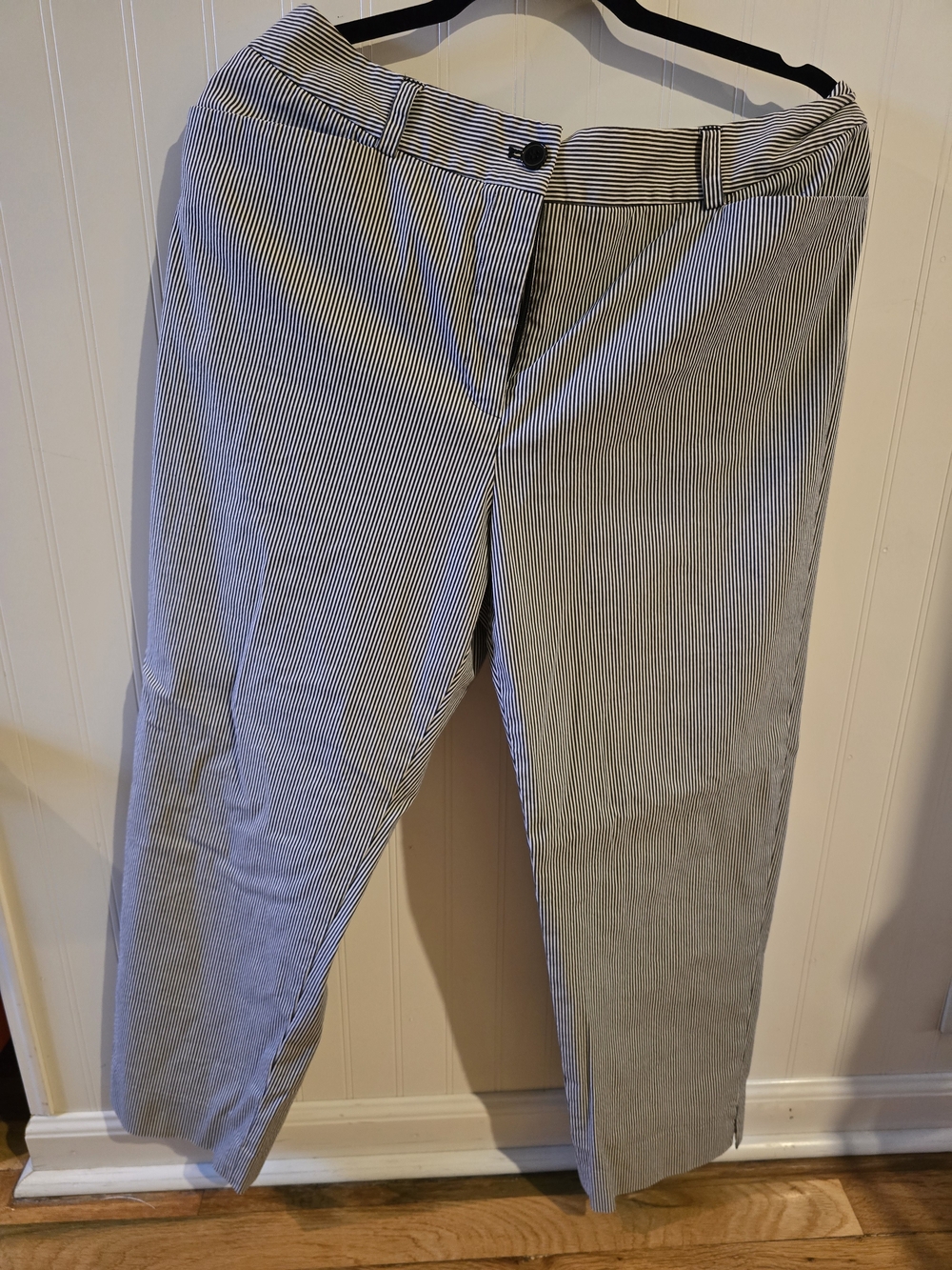 Anne Klein Women's Black and White Pinstripe Chinos